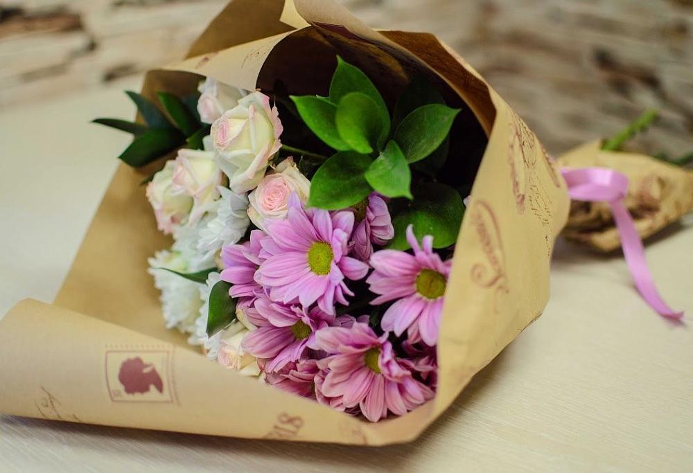 Букет цветов из: Розы и Хризантемы в Кашхатау