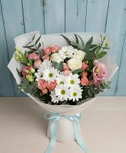 Букет цветов из:  Розы, Лизиантусы и Хризантемы #REPLACE_PRED# Кашхатау