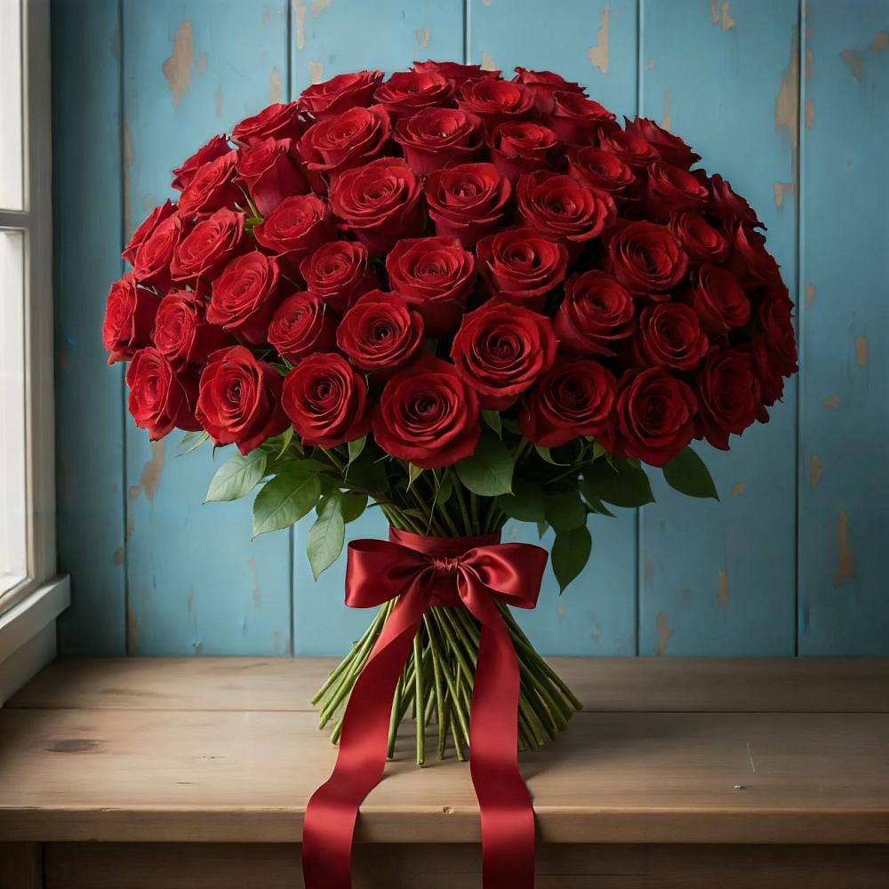 Букет Красные розы Блэк Меджик в Кашхатау