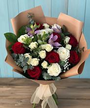 Букет цветов из:  Розы и Альстромерии #REPLACE_PRED# Кашхатау