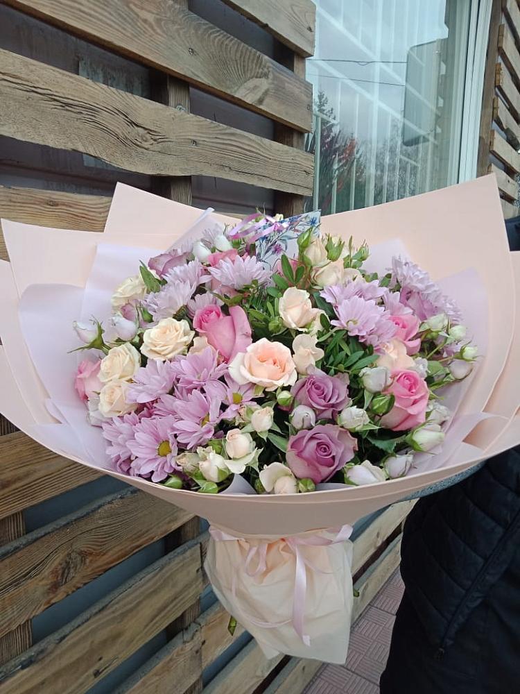 Букет цветов из: Розы и Хризантемы в Кашхатау