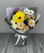 Букет цветов из:  Розы, Герберы и Хризантемы в Кашхатау