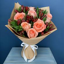 Букет цветов из:  Розы и Альстромерии #REPLACE_PRED# Кашхатау