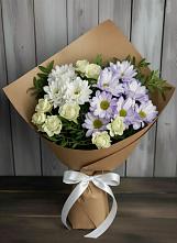 Букет цветов из:  Хризантемы и Розы #REPLACE_PRED# Кашхатау