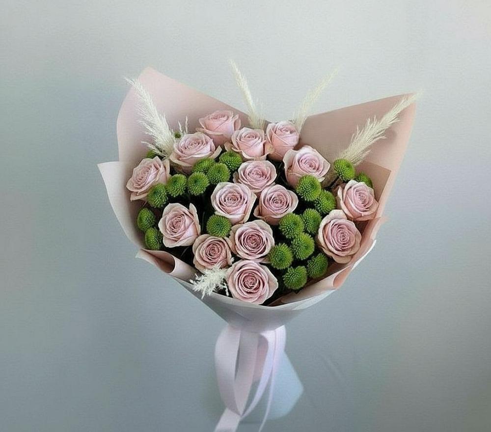 Букет цветов из: Розы и Хризантемы в Кашхатау