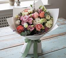 Букет цветов из:  Розы, Лизиантусы и Гвоздики #REPLACE_PRED# Кашхатау