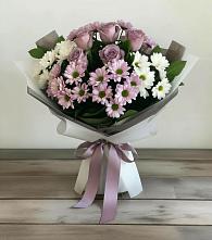 Букет цветов из:  Хризантемы и Розы #REPLACE_PRED# Кашхатау