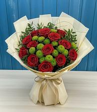 Букет цветов из:  Розы и Хризантемы #REPLACE_PRED# Кашхатау