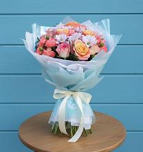 Букет цветов из:  Хризантемы и Розы #REPLACE_PRED# Кашхатау