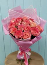 Букет 15 Розовых роз Равель в Кашхатау