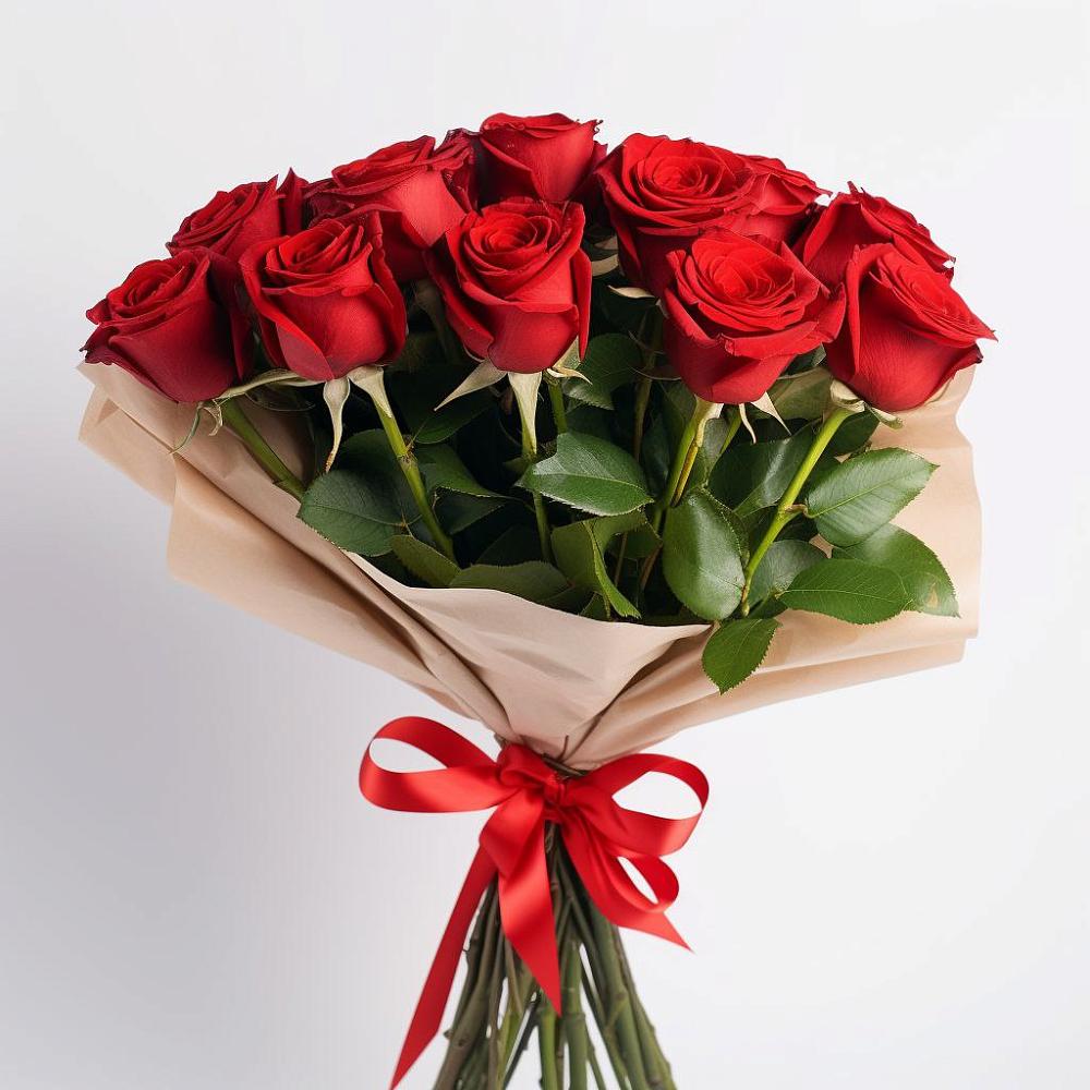 Букет 11 Красных роз Эдлесс Лав в Кашхатау